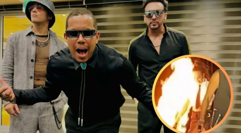 ¿Quién se quemó en pleno concierto de Ilegales?