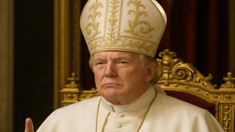 ¿De Papa o de chiste? La polémica imagen de Trump
