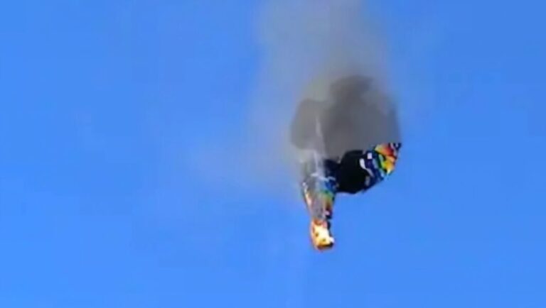 ¿Cómo terminó en llamas un globo con 21 personas a bordo?