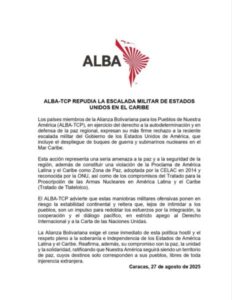 Comunicado ALBA-TCP