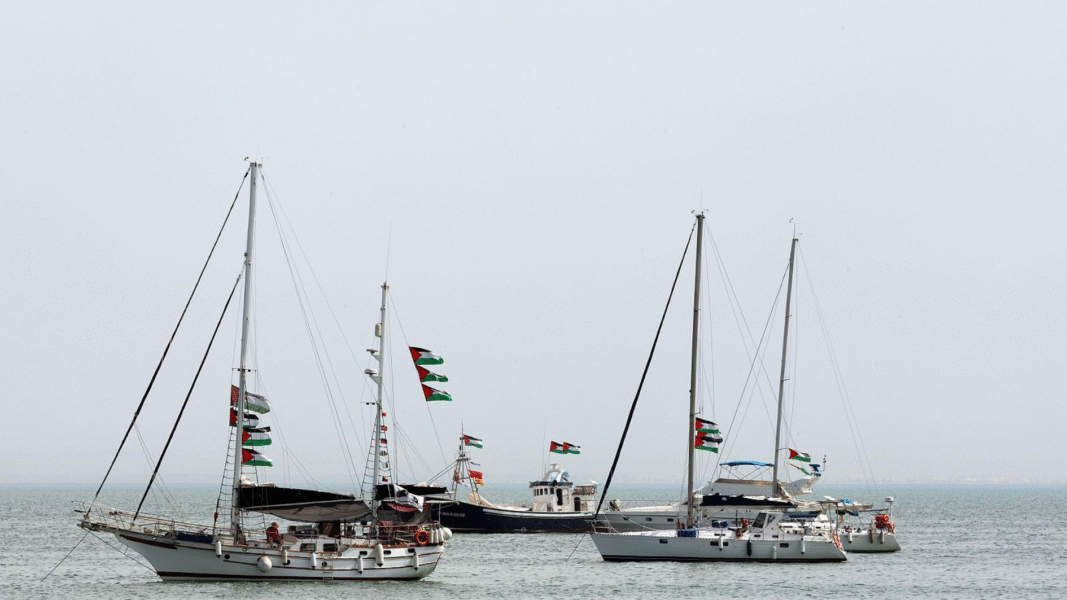 ¿Flotilla Sumud podrá romper bloqueo de Gaza pese a amenazas israelíes?