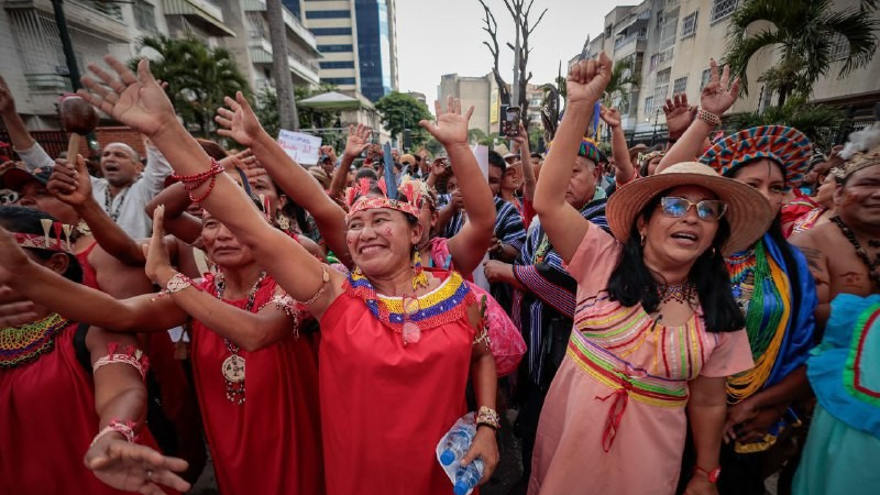 Así fue la marcha en honor a los héroes indígenas