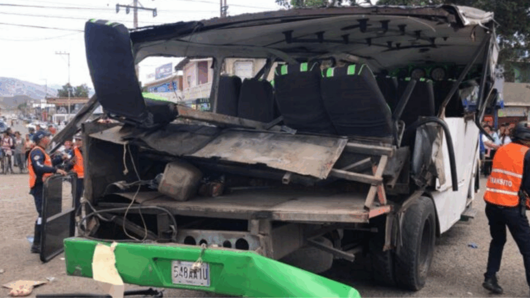 accidente vial Lara
