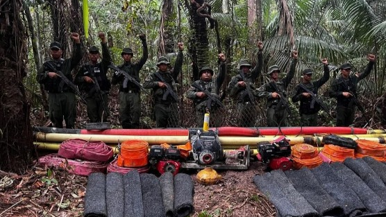 FANB destruyó equipos para minería ilegal en Amazonas