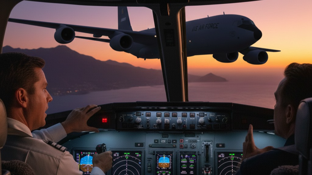 Segundo incidente aéreo: un jet privado y un avión de la Fuerza Aérea de EE. UU. casi colisionan