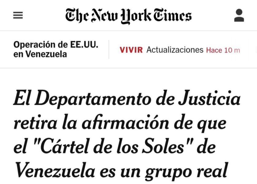 ¿El Departamento de Justicia se retractó sobre el “Cartel de los Soles”?