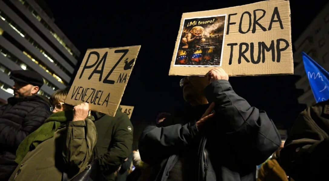 Protesta en Lisboa exige condena internacional por ataque a Venezuela