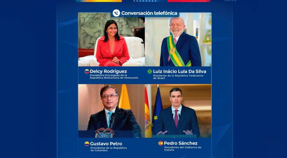 Delcy Rodríguez sostiene conversaciones con líderes internacionales