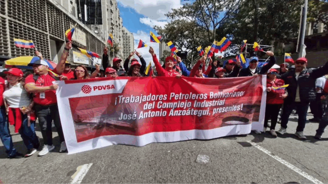 Así recibió Delcy a la Gran Marcha de la Clase Obrera