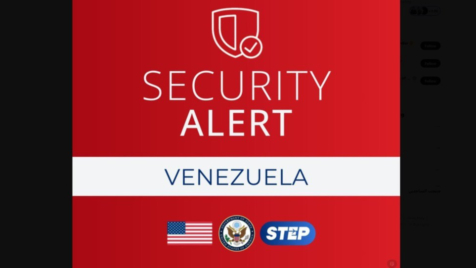 Estados Unidos recomienda a sus ciudadanos abandonar Venezuela