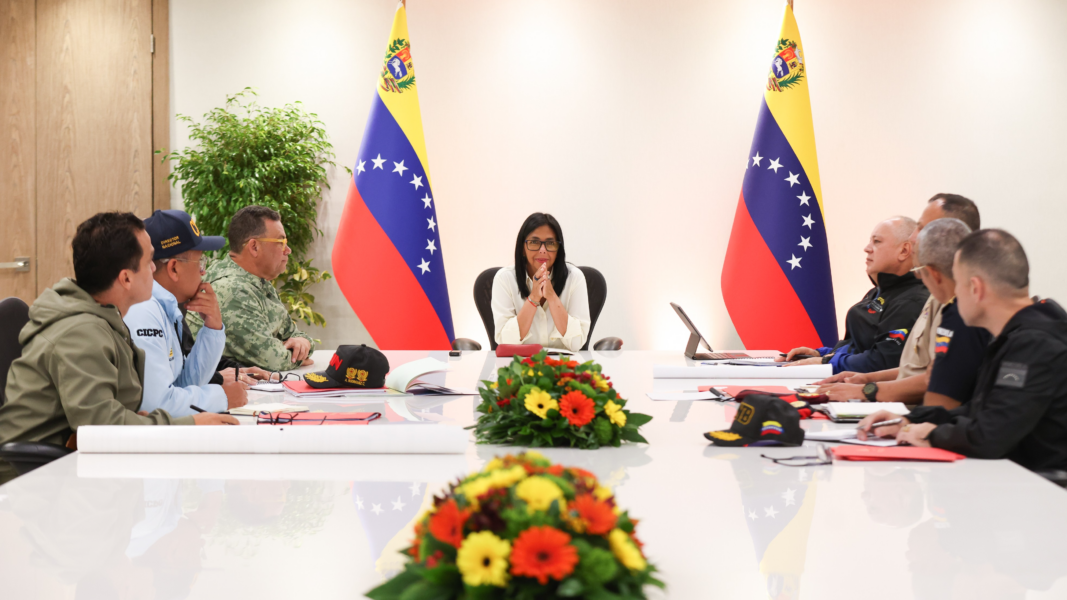 Presidenta (E) Delcy Rodríguez evalúa planes de seguridad ciudadana