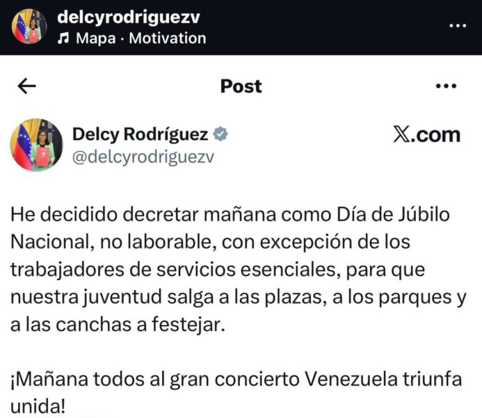 Gobierno Nacional decreta día de júbilo tras histórica victoria de Venezuela en el Clásico Mundial de Béisbol 2026