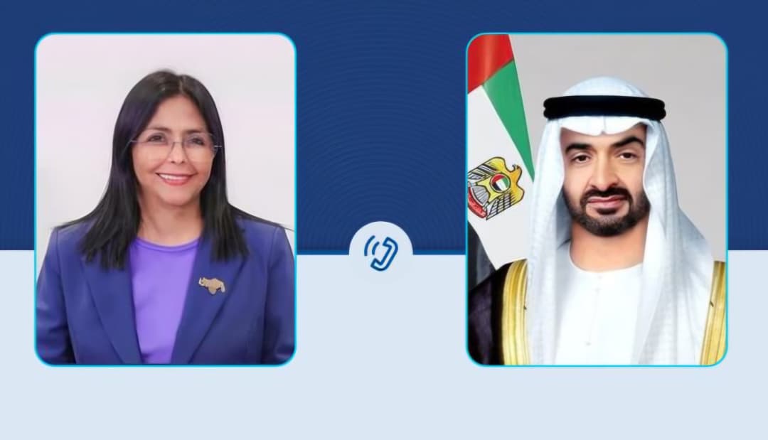 Delcy Rodríguez y el presidente emiratí: esto fue lo que conversaron