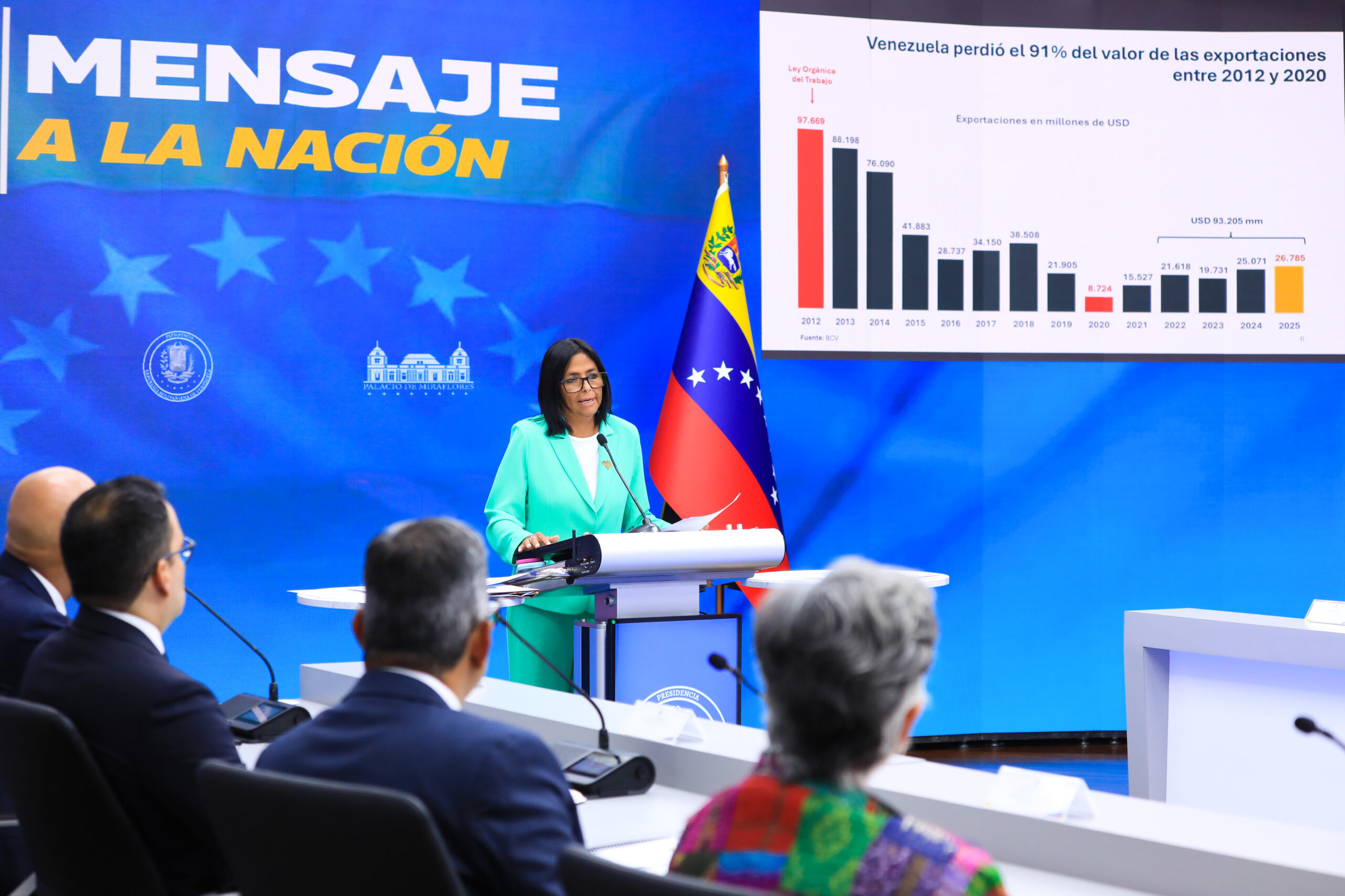 Presidenta (E) Delcy Rodríguez anuncia aumento salarial para el 1 de mayo