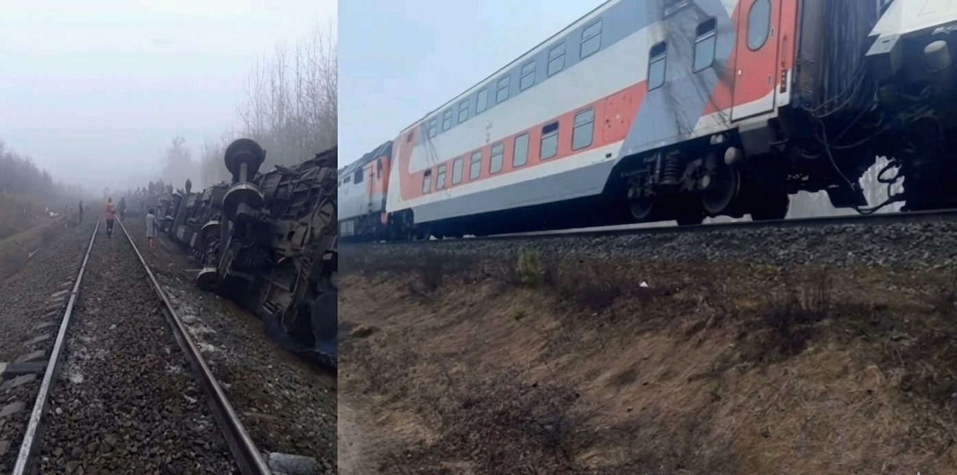 Descarrila tren con 415 pasajeros en Rusia