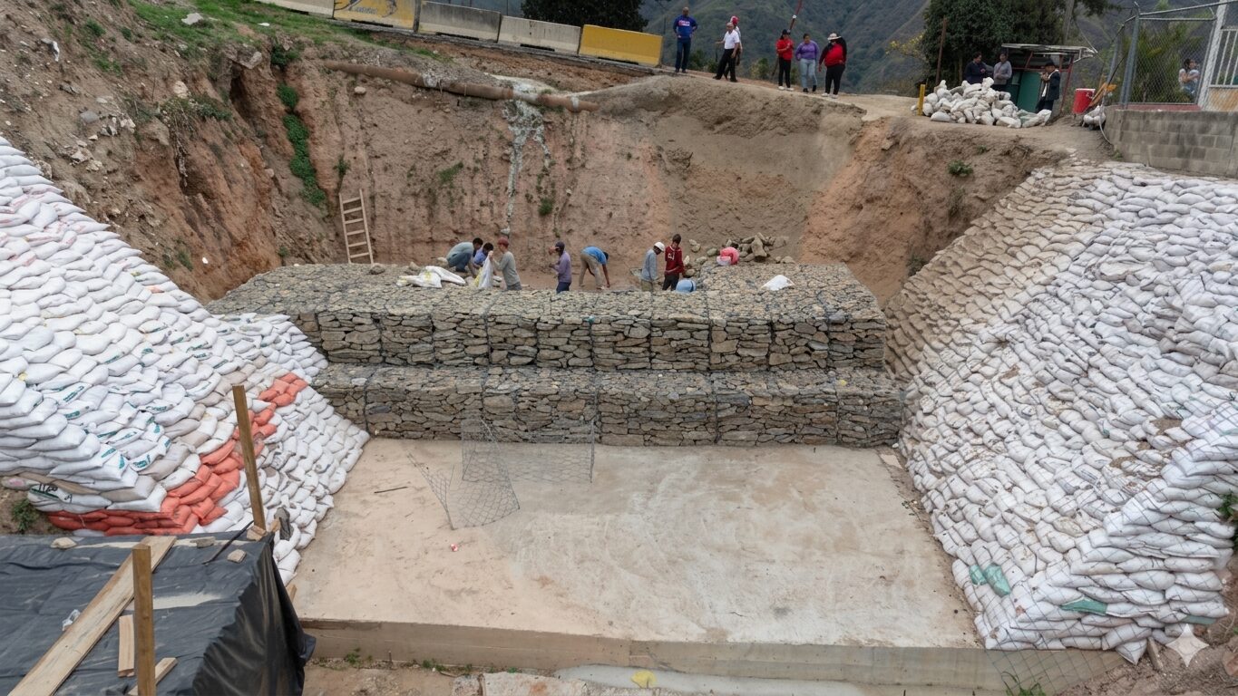 Obras Públicas repara falla de borde en Caucagüita