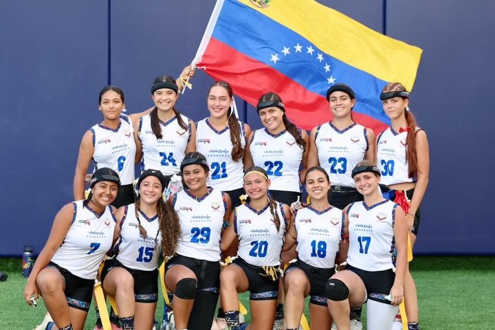 ​Venezuela conquista medalla de plata en su debut internacional de Flag Football