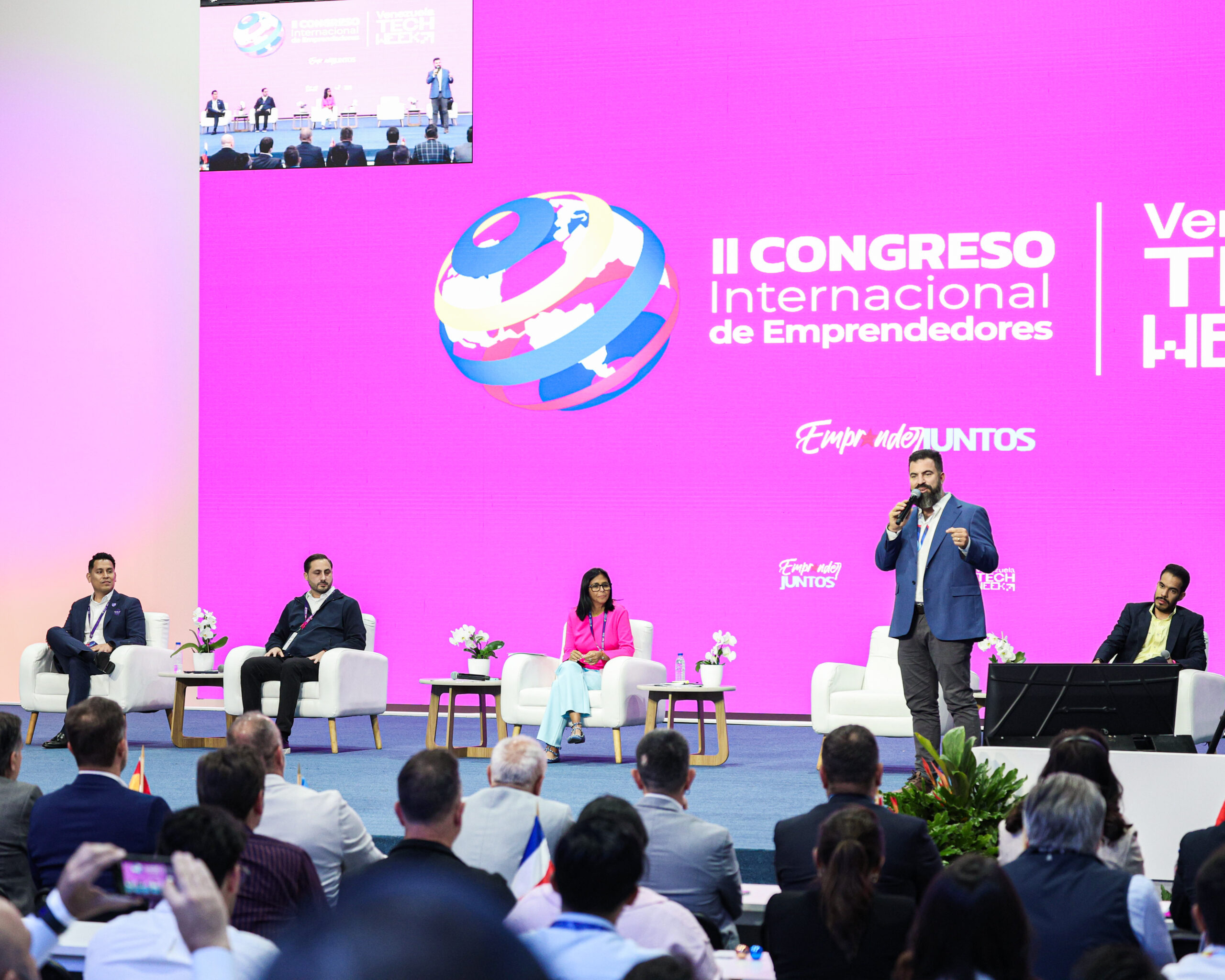 Presidenta encargada Delcy Rodríguez proyecta a Venezuela como potencia tecnológica ante 50 países