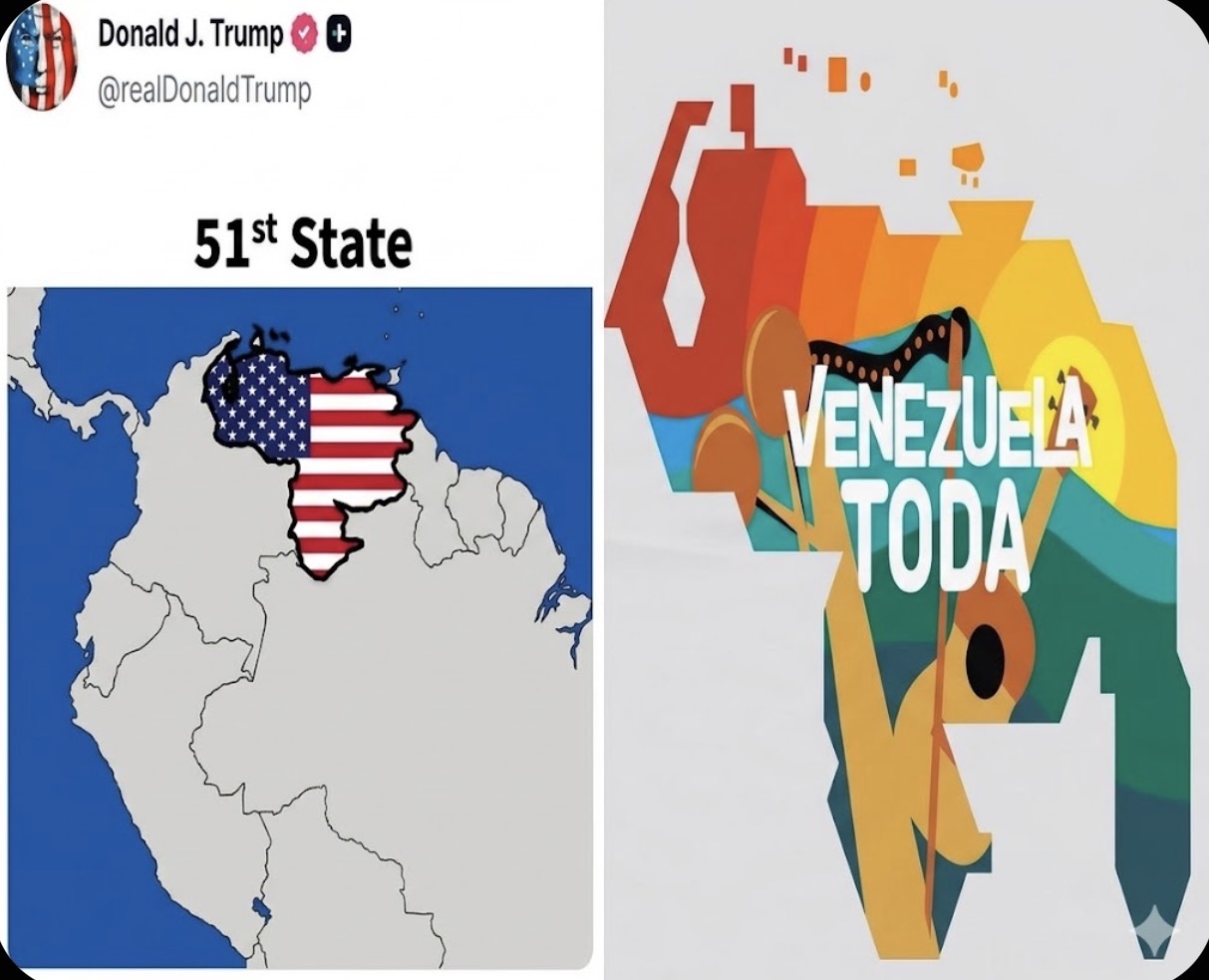 Tensión diplomática digital: Trump y Delcy Rodríguez protagonizan intercambio de mapas sobre la soberanía venezolana