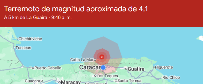 Temblor de 3,5 sacude La Guaira