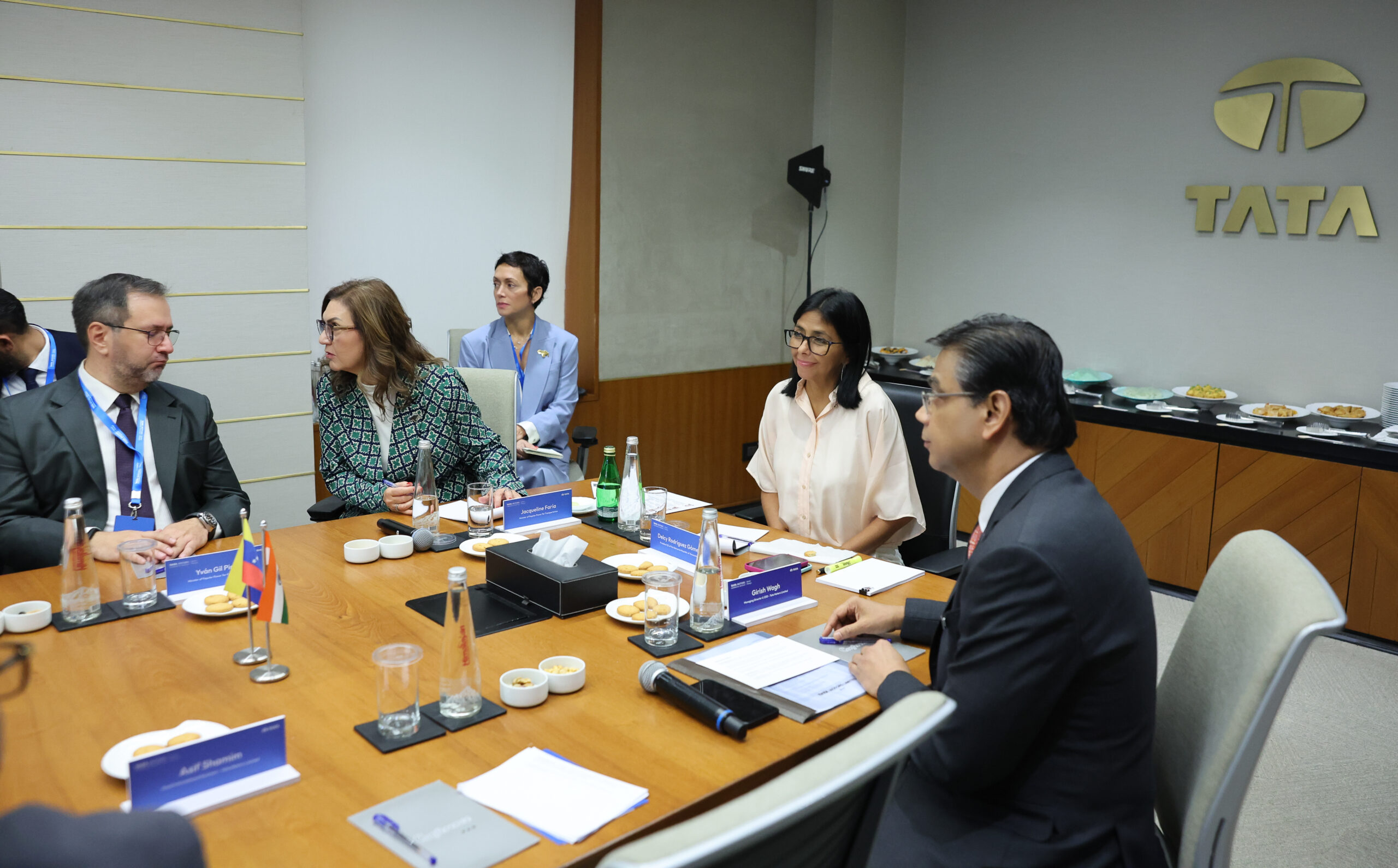 Delcy Rodríguez se reúne con el sector automotriz de India