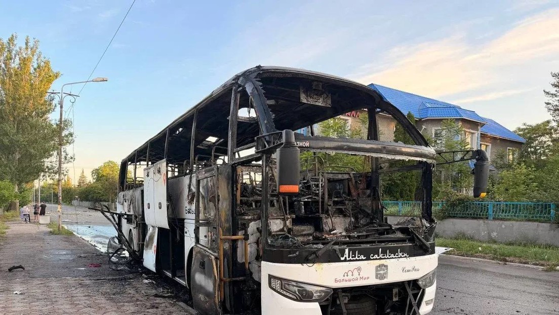 8 muertos deja dron ucraniano con ataque un autobús en Rusia