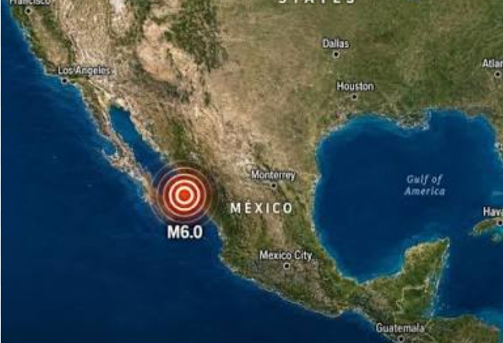 USGS registra temblor de magnitud 6,0 cerca de la costa mexicana