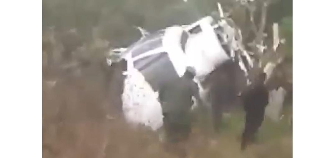 Helicóptero de la vicepresidenta cae durante su despegue