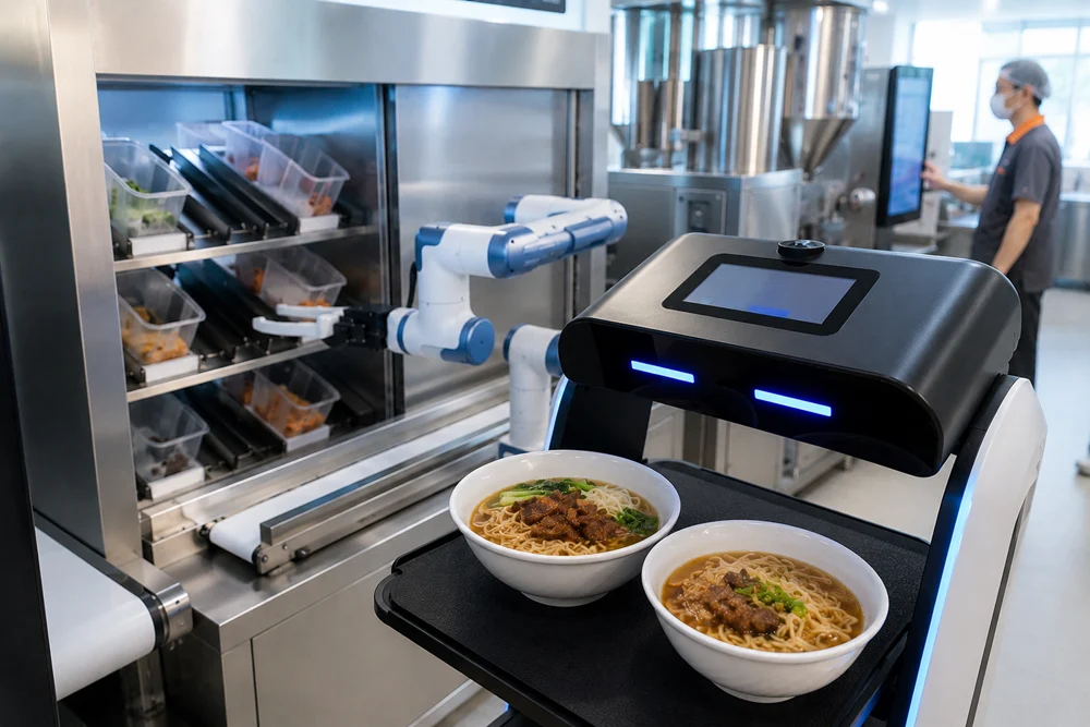 ¡El futuro ya llegó a Pekín! Inauguran el primer restaurante 100% robotizado