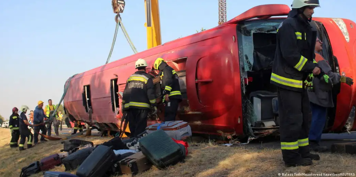 Trágico accidente deja al menos 12 muertos en Hungría