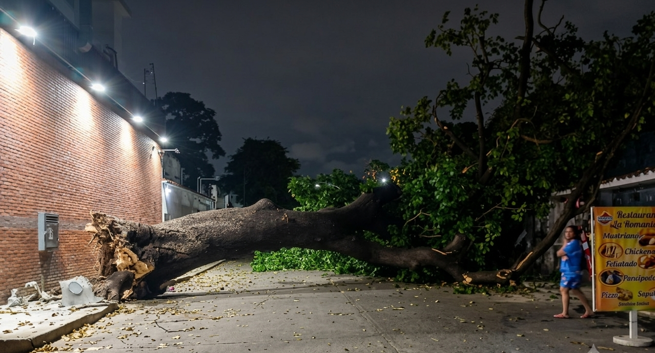 Fuertes lluvias en Caracas provocan caída de árboles en varias partes de la ciudad