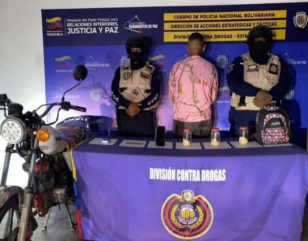 PNB realiza incautación de droga en Pedraza