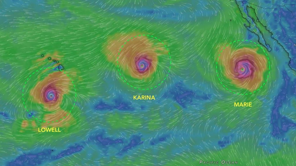 Amenaza de El Niño: tres huracanes azotan el Pacífico simultáneamente