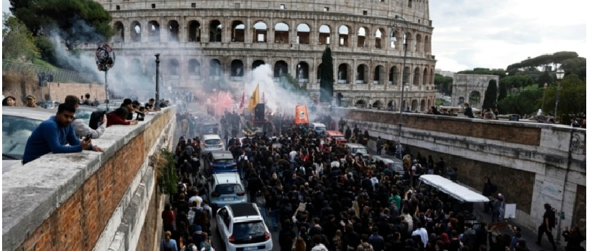 Huelga general en Italia: Decenas de miles de manifestantes colapsan 50 ciudades contra el gasto militar de Meloni