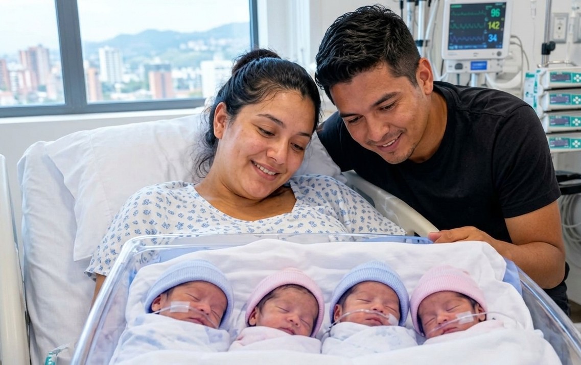 Uno en 15 millones: el histórico nacimiento de cuatrillizos monocigóticos en Medellín