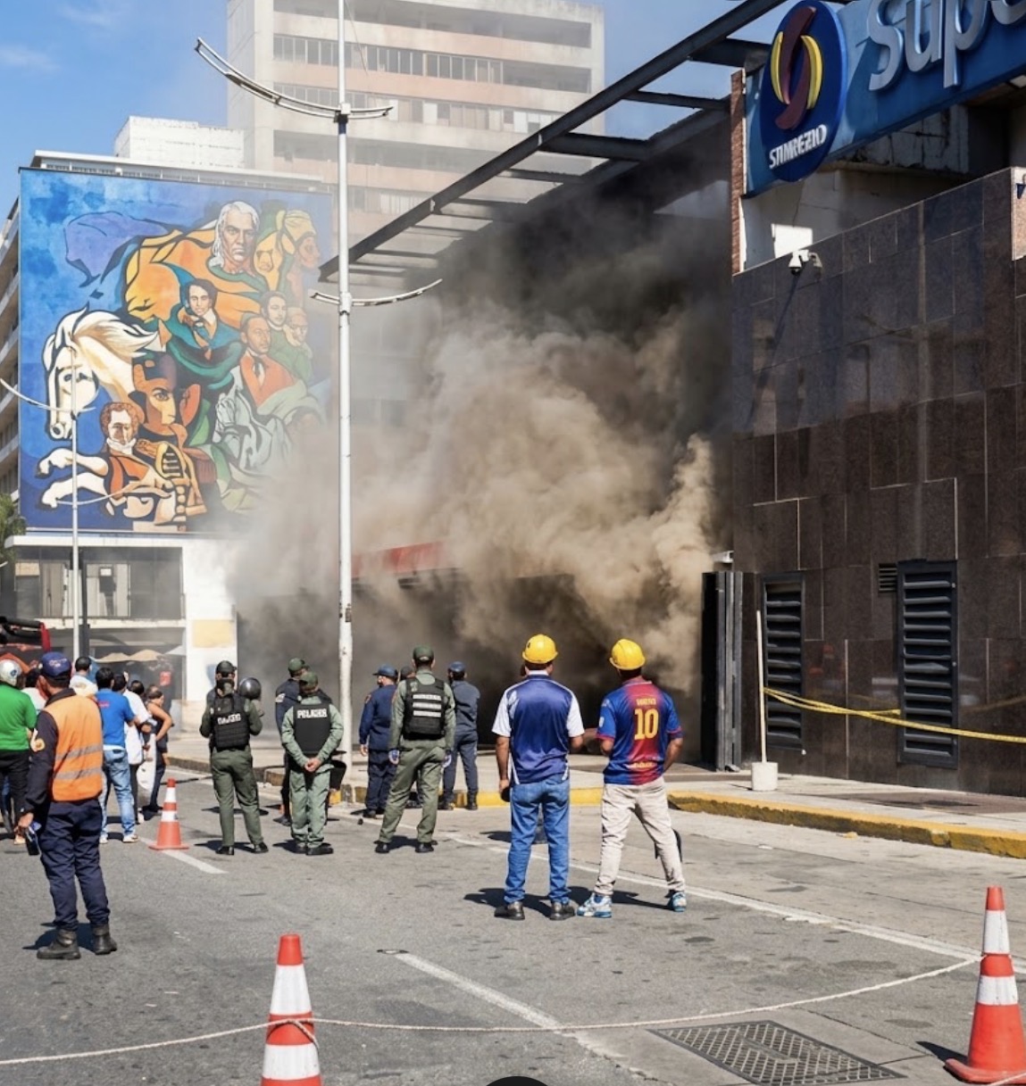 ​Cuerpos de emergencia evacúan a 300 personas tras incendio en establecimiento de Capitolio